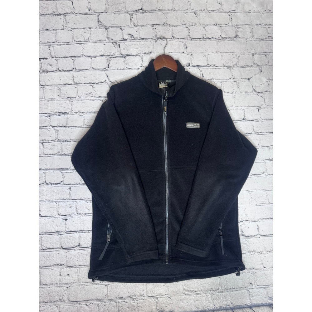 REI Men's Black Fleece Full Zip Jacket Outdoor Hiking Camping‎ Large